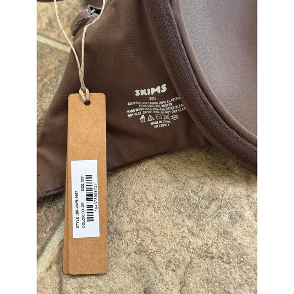 Skims Fits Everybody Scoop Plunge Bra Oxide Size 32H - Picture 7 of 7